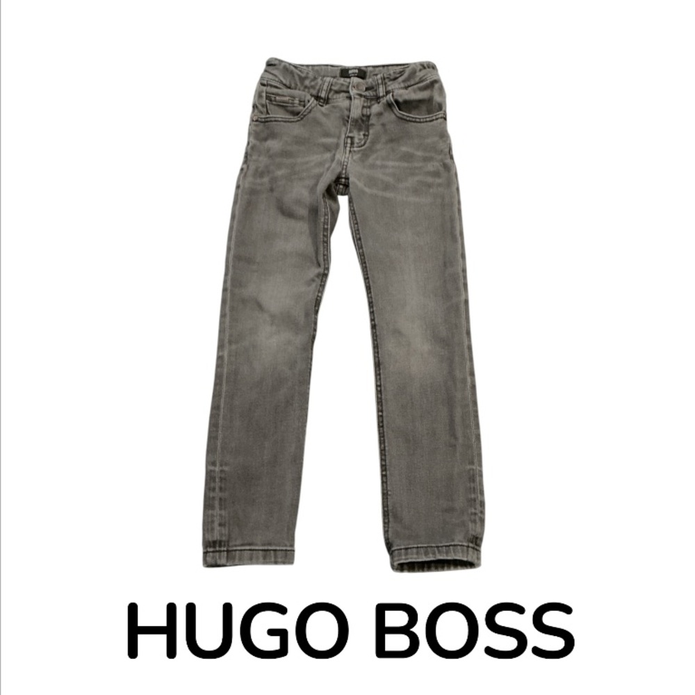 Authentic Hugo Boss boys designer distressed denim jeans sz 8
